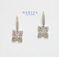 Neriza Jewelry/ ต่างหูเพชรสังเคราะห์ ประกายไฟเทียบเท่าเพชรแท้ จัดส่งฟรี NE095