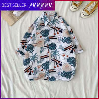 MOQOOL เสื้อฮาวาย  ใหม่หมวกพิมพ์เสื้อ -108เสื้อยืดลาย