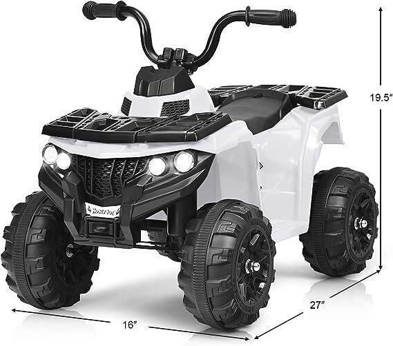 Ride On ATV, 4-Wheels Quad Off-Road Vehicle For Kids, Skid-Resistant ...