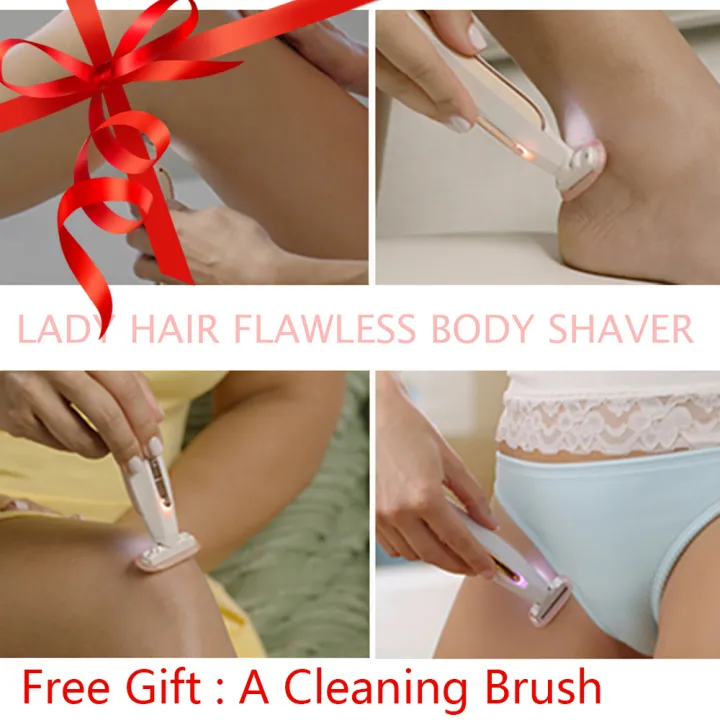 Free Brush 】Electric Hair Remover USB Rechargeable Lady Shaver Portable Women Hair Trimmer Skin Friendly Personal Free Brush 】Electric Hair Remover USB Rechargeable Lady Shaver Portable Women Hair Trimmer Skin Friendly Personal