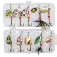 【cw】 10pcs/lot spoon lures spinner bait 2.5 4g wobbler baits spinnerbait isca artificial free with box ！