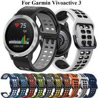 Tali Jam Tangan Silikon 20มม. สำหรับ Garmin Vivoactive 3 Music 3T สายนาฬิกาข้อมืออัจฉริยะรัดข้อมือสำหรับ Forerunner 645 245สายรัดข้อมือ