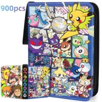 New 900pcs Pokemon Cartoon Game Card Collection Hobby Case Card Book Card Box Zipper Binder Business Card Holder Kids Toys Gift