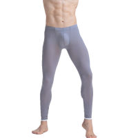 Aibc High Elastic Underwear Pants Breathable Mens underwear household Ice Silk Long Johns Middle Waist Bottom tights for Male