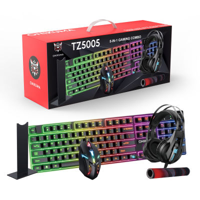 K16 Onikuma Gaming Keyboard Mouse Headphones Set 104 Keys Keyboards With Mouse Pad Headset Stand For Pc Gamer