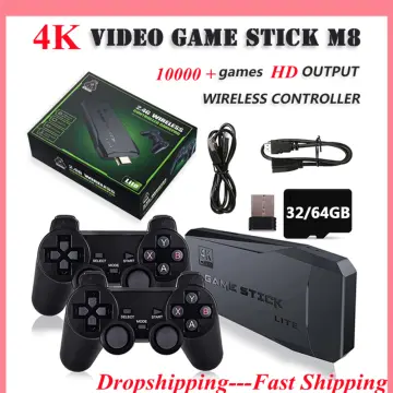Dropship M8 Video Game Console 2.4G Double Wireless Controller Game Stick  4K 10000 Games 64GB Retro Games to Sell Online at a Lower Price