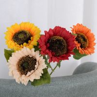 3/5/10pcs Sunflower Artificial Flowers Sunflower Decoration Realistic Silk Daisies for Home Flower Arrangement Wedding Party