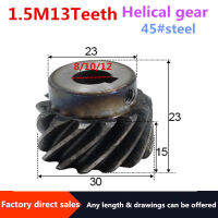 2 pcs ขวา Helical Gear 1.5 M 13 ฟันด้านใน 8/10/12 มม. 90 องศาเกียร์แรงบิดสูงเกียร์เหล็กสกรูรู M5-BIANO