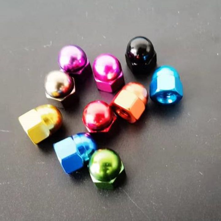 10pcs-aluminum-acorn-cap-nut-m3-m4-m5-m6-colourful-aluminum-decorative-cap-nuts-caps-covers