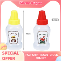 Kocoo 2pcs มินิซอสปรุงรสขวดแบบพกพามะเขือเทศสลัดภาชนะ