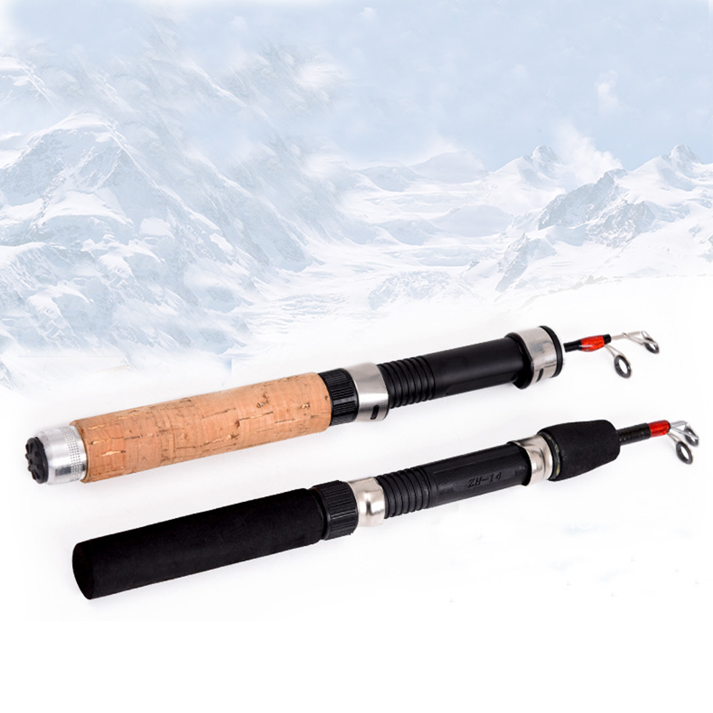 New Portable Carbon Winter Retractable Ice Fishing Rods Pen Pole Reels 