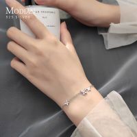 Modian New 925 Sterling Silver Clear CZ Butterfly Minimalist Chain Bracelet For Women Girl Original Bangle Fashion Fine Jewelry