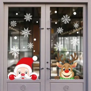 New Christmas Stickers Electrostatic Window Glass Stickers Snowflake Santa  Stickers Cute Cartoon Stickers - China Window Sticker and Christmas  Decoration price