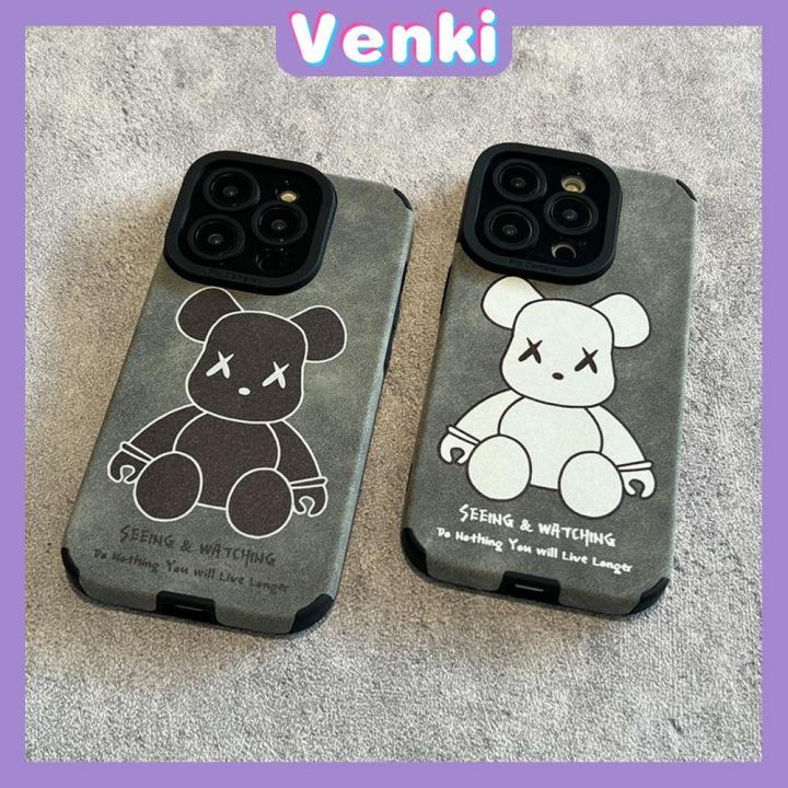 venki-สำหรับ-iphone-11-case-leather-leather-pupil-eyes-suede-phone-case-soft-shockproof-airbag-case-protection-camera-simple-bear-compatible-iphone-14-13-pro-max-12-xr-xs-7-8plus
