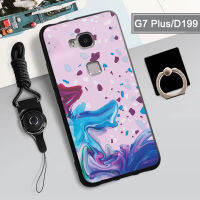 TPU G7เคสสำหรับหัวเหว่ยพลัส/G8/D199เคสโทรศัพท์คลุมทั้งหมดกล่องทาสีป้องกันการตกหล่น Tputhone ฝามีที่ถือวงแหวนและเชือก