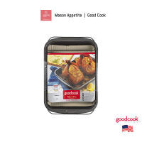 04047 GoodCook Non-stick Large Roast Pan with Rack 15 x11" ถาดอบ พร้อม ตะแกรงรองย่าง ขนาดใหญ่ กู๊ดคุก