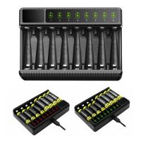 8 Slot Rechargeable Batteries Intelligent Lithium Battery Charger LED Display Smart Battery Charger for 1.5V AA/AAA NiMH