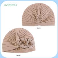 JHA9202888 Turbante หมวกคลุมศีรษะผู้หญิง ตาข่ายคลุมผม Musulman ผ้าโพกหัวดอกไม้มีระบาย หมวกหมวก chemo Beanie ผ้าพันคอหมวกแก็ป ฮิญาบ mujer