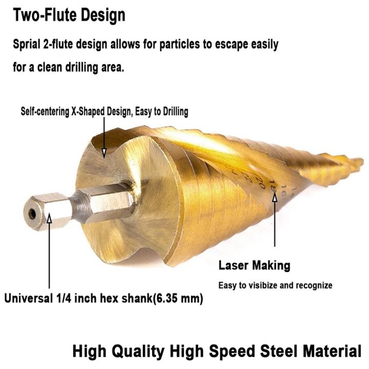 6pcs-titanium-hex-step-drill-bit-set-4-12-20-32mm-metal-hole-cutter-wood-cone-core-drilling-hole-saw-tool-saw-drills