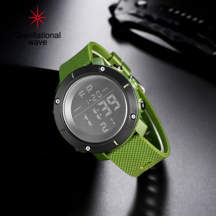 กราวิเทนชันเวฟ-kak-นาฬิกาลำลองทรงกลมกันน้ำนาฬิกาข้อมือดิจิตอลข้อมูลเวลาเรืองแสง