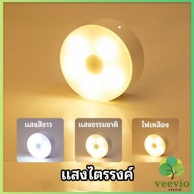โคมไฟหัวเตียง 0.6w LED โคมไฟ ยึดผนังด้วยแม่เหล็ก ชาร์จ LED Button night light สปอตสินค้า Veevio