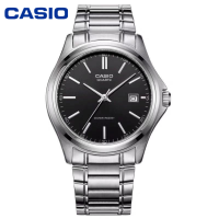 COM Shop/Casio Standard รุ่น MTP-1183A-1A - นาฬิกาผู้ชาย สายแสตนเลส หน้าปัดดำ (สินค้าขายดีมาก) มั่นใจ ของแท้ ประกันศูนย์ 1 ปีเต็ม