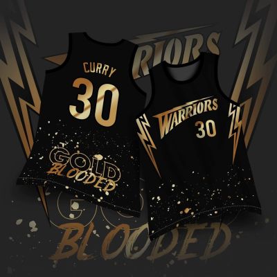 2022!  WARRIORS STEPHEN CURRY #30 GOLD BLOODED 1  | GSW Jersey | NBA FINALS | Full Sublimation