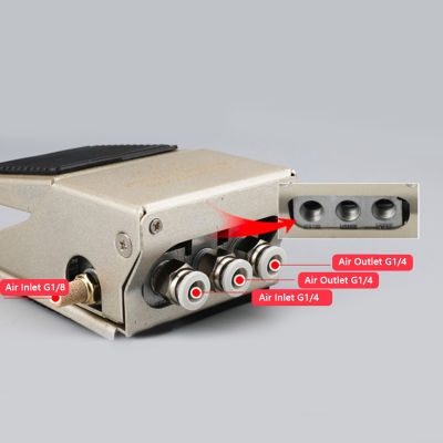 ผลงานอะลูมินัมอัลลอยยอดเยี่ยม FV420วาล์วเท้าเหยียบอัดด้วยลมสำหรับ0-0.8Mpa °C-20-70