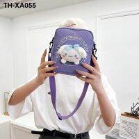 ◙▬□ Ins the new texture nylon recreation his little party bag fashion personality cartoon cinnamon dog men and womens single shoulder