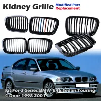 กระจังหน้าไตกันชนหน้าแข่ง Air Inlet Grill เหมาะสำหรับ3 Series BMW E46ซีดาน T Ouring 4ประตู1998-2001อุปกรณ์เสริมในรถยนต์