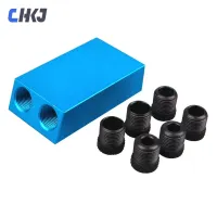 CHKJ Blue Woodworking Oblique Hole Locator 1 5Degrees Included Angle Furniture Punching Screw Holder Three point Twist Drill Set