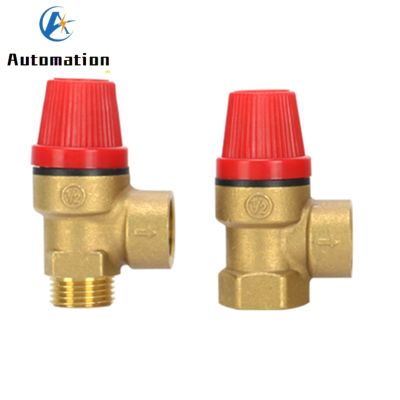 1pcs Brass Safety Valve Drain Relief Switch For Solar Water Heater Inner Outer Wire Brass Safety Valve 1/2 3/4