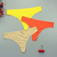 Seamless Thongs Panties Women Underwear Ice Silk Sports Intimate String Tanga Lady Underpants S-XL Six Color