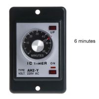 【Customer favorite】 AC 220V AH2-Y Power On Delay Timer อุปกรณ์รีเลย์เวลาความแม่นยำสูง1/3/5/10/30/60วินาที3/6/10/30/60นาที