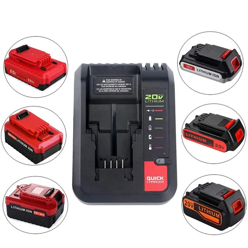 Black & Decker/porter Cable/stanley 18v/20v Lithium Battery Charger  Pcc690l/fmc690l/l2afc Li-ion Batteries Adapters