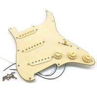 3X Electric Guitar Pickguard Pickups Loaded Prewired Scratch Plate Assembly SSS Yellow