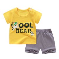 Boy Girl Clothes Sets Suits Summer Baby Toddler Short Sleeve T-shirt Kids Shorts Two-piece Set