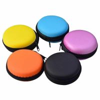 ♕✻ 1pcs Round Square Mini Earphone Bag Coin Purse Headphone USB Cable Case Storage Box Wallet Pouch Bag Box