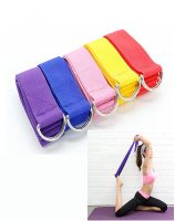 183cm Multicolors Port Yoga Stretch Strap D-Ring Belts Gym Waist Leg Expansion Fitness Booty Cloth Rubber Band 16 Colors