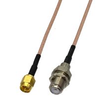 1pcs RG316 F TV Female Jack Bulkhead Nut to SMA Male Plug RF Coaxial Connector Pigtail Jumper Cable New 4inch~5M Electrical Connectors