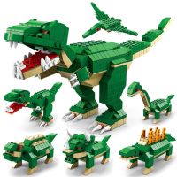 ฟิกเกอร์ไดโนเสาร์ Tyrannosaurus Jurassic Dinosaurs World Building Blocks Tyrannosaurus Rex Dinosaur Bricks ของเล่นสําหรับเด็ก