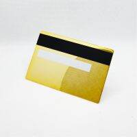 1 Piece 0.8mm Credit Card Size Mirror Reflective Printable Metal Membership Polished With Chip Slot and Bar