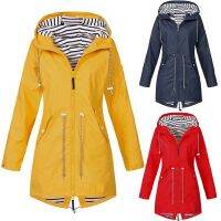 [พร้อม] แฟชั่นผู้หญิงฤดูหนาวสีทึบ Drawstring คลุมด้วยผ้าซิปแจ็คเก็ตเสื้อกลางแจ้ง