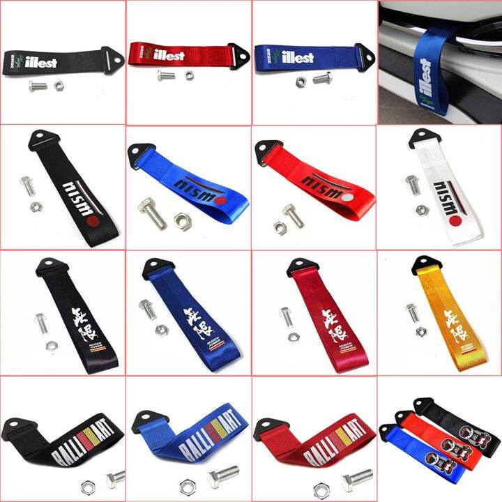 JDM Racing Car Ropes Hook Towing Car styling Tow Strap For Honda Civic