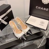 【Original】Small Fragrant Style Double C Pointed Bow Sandals with Thin Heels, French Slim Strap, Sexy Hollow Out One Line Strap, Super Immortal Style