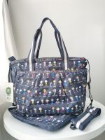 Lesportsac 2023 กระเป๋าสะพายข้างแบบพกพา3518กระเป๋าคุณแม่ Snoopy รุ่นใหม่