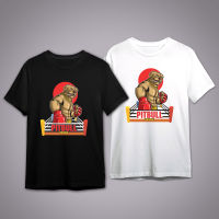 เสื้อยืดคอกลม สกรีนลาย PITBULL BOXING แขนสั้น  ผ้า COTTON 100%