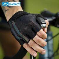 INBIKE ครึ่งนิ้วเหมาะสำหรับถุงมือกีฬาฟิตเนส MTB จักรยานเหมาะสำหรับถุงมือขี่จักรยานผู้ชายผู้หญิงหนาขี่จักรยานนวมฝ่ามือไม่มีนิ้วเหมาะสำหรับถุงมือ