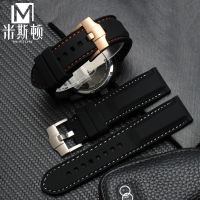 ★New★ Silicone Rubber Waterproof Watch Strap for Men Suitable for Citizen Tissot Seiko IWC 20 22mm Black