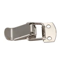 Silver Tone Metal Toggle Draw Latch Straight Loop Catch 1.6"